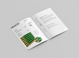 Pagine interne del catalogo prodotti in cui sono riportati i dati più tecnici 