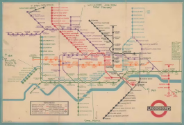 Mappa della metropolitana di Londra disegnata dal designer Herry Beck 
